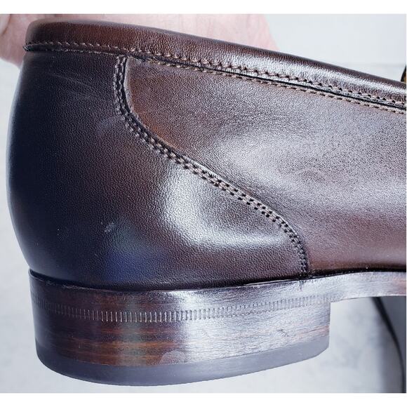 BECKETT SIMONON Cohen Penny Loafers Brown Leather Men's Size 10.5 Handcrafted - Picture 15 of 16